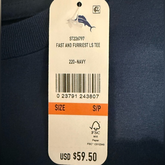 NWT - Tommy Bahama Men’s 
FAST & FURRIEST LONG SLEEVE TEE 
Size - Small - Picture 3 of 11